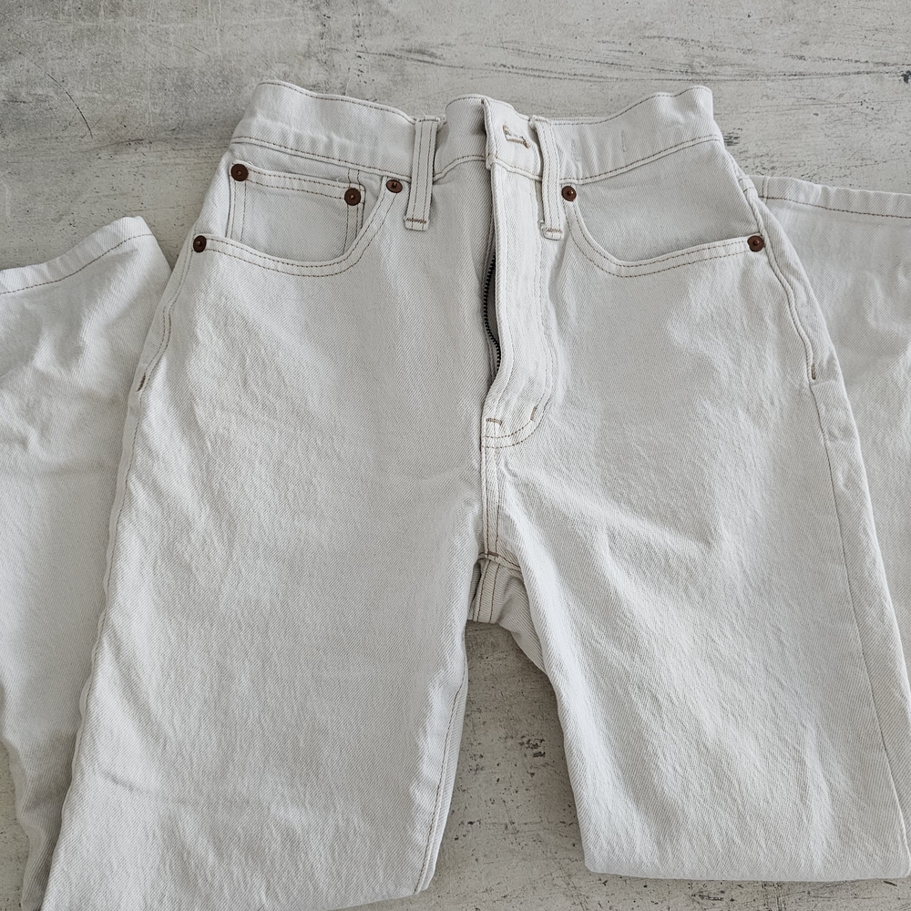 Women's Madewell Ecru Jeans Perfect Vintage Crop 24